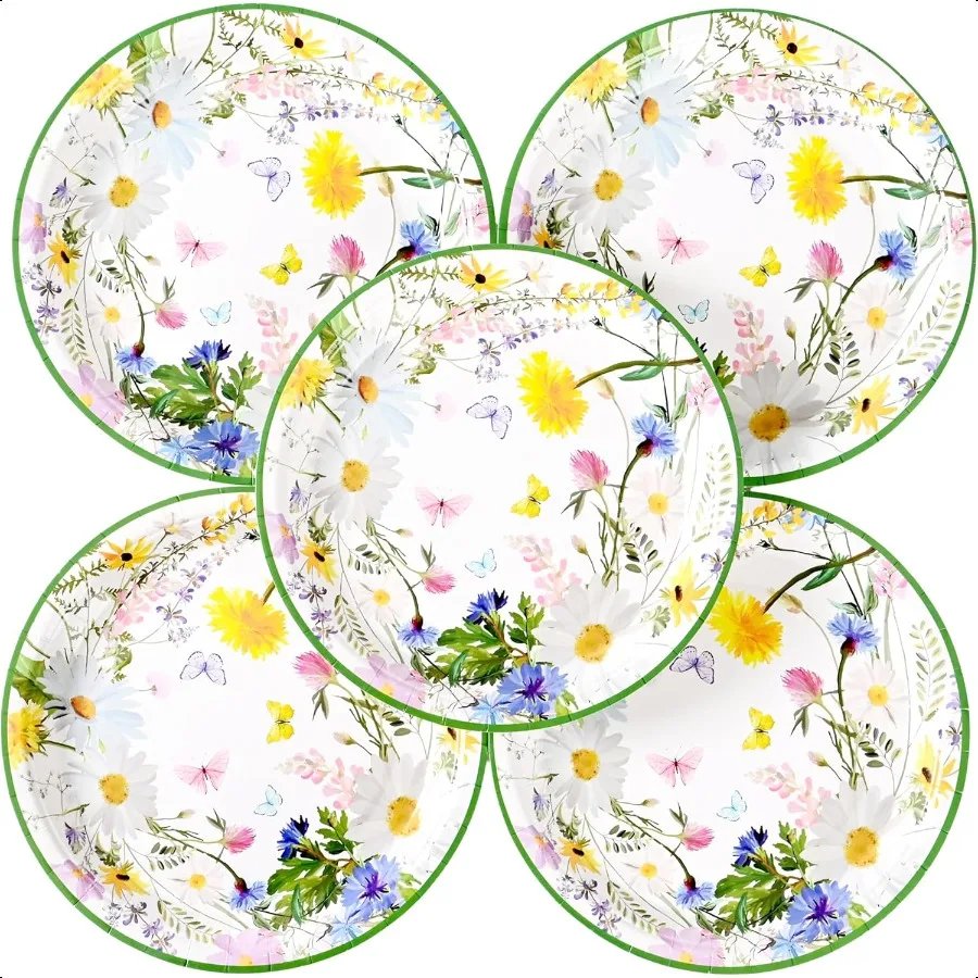 Floral Party Plates Spring Colorful Wildflower Paper Plates Boho Floral Botanical Party plies Decorative 9 Inch Dinne Plates 4
Floral Party Plates Spring Colorful Wildflower Paper Plates Boho Floral Botanical Party plies Decorative 9 Inch Dinne Plates 4