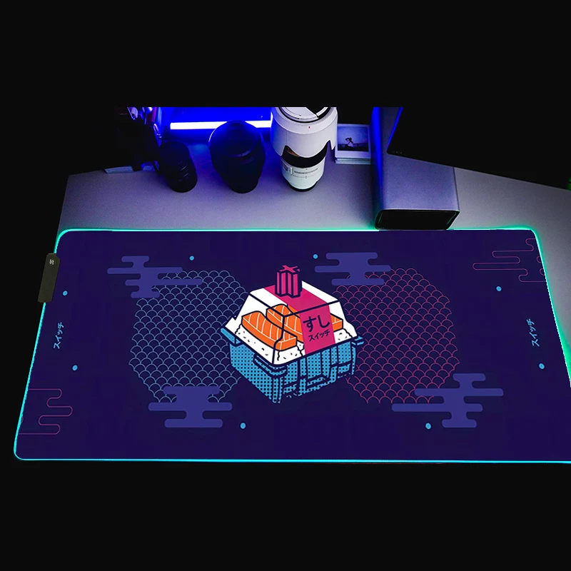 Switch Purple RGB Mouse Pad Sushi Suitchi Desk Mat Gamer Keyboard Mousepad Gaming Accessories Computer Table Rubber Mouse Mats
Switch Purple RGB Mouse Pad Sushi Suitchi Desk Mat Gamer Keyboard Mousepad Gaming Accessories Computer Table Rubber Mouse Mats