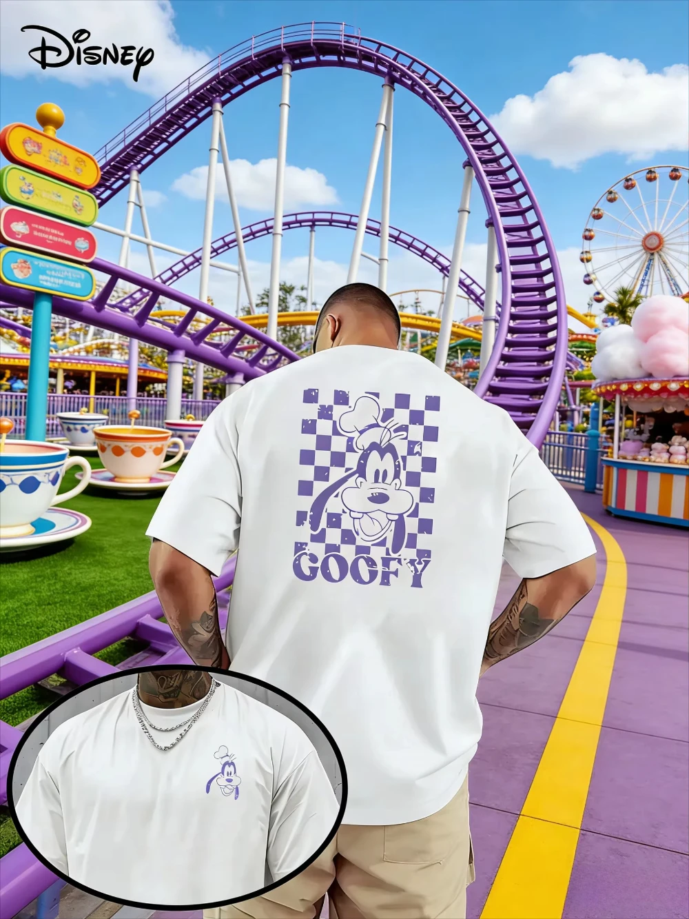Футболка из чистого хлопка с принтом Дисней Гуфи, летняя коллекция 2026, модная свободная модель с коротким рукавом, унисекс
Футболка из чистого хлопка с принтом Дисней Гуфи, летняя коллекция 2026, модная свободная модель с коротким рукавом, унисекс