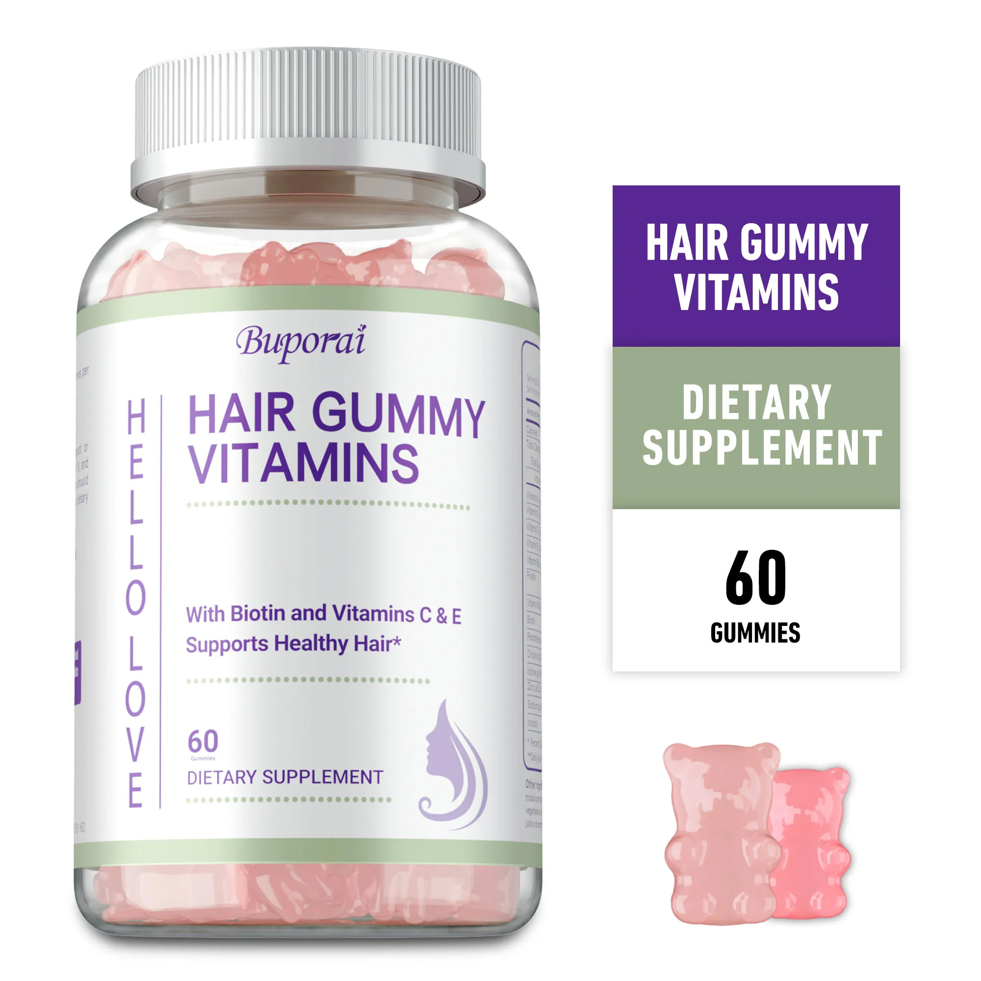 Витаминные жевательные конфеты для волос с биотином — поддерживает рост волос, здоровую кожу и сильные ногти, снижает тонкие линии, повышает коллагеновое производство
Витаминные жевательные конфеты для волос с биотином — поддерживает рост волос, здоровую кожу и сильные ногти, снижает тонкие линии, повышает коллагеновое производство