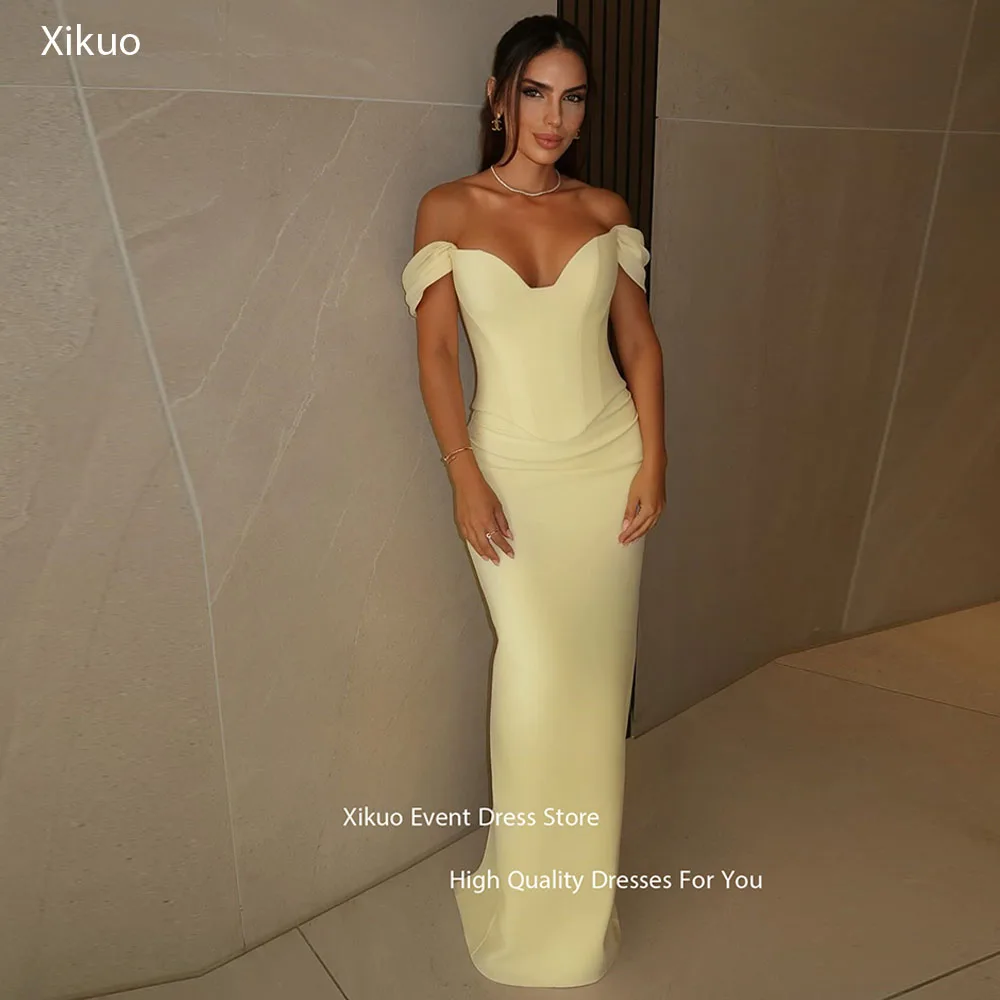 Xikuo Vintage Mermaid Evening Dresses Off The Shoulder Vestidos De Festa Sweethear Satin Floor Length Party Prom Gown Customized
Xikuo Vintage Mermaid Evening Dresses Off The Shoulder Vestidos De Festa Sweethear Satin Floor Length Party Prom Gown Customized