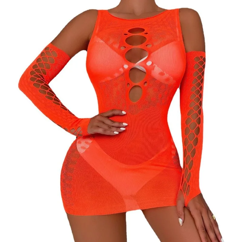 Women Sexy Red Fishnet Cutout Mini Dress Long Sleeve Hollow Out Bodycon Chemise for Clubwear Nightwear Erotic Lingerie
Women Sexy Red Fishnet Cutout Mini Dress Long Sleeve Hollow Out Bodycon Chemise for Clubwear Nightwear Erotic Lingerie