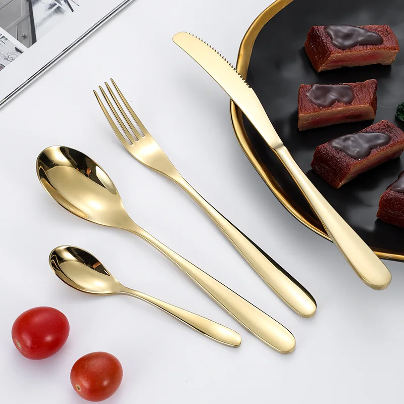 LMM stainless steel knife, fork and spoon four-piece hotel restaurant steak knife and fork tableware set
LMM stainless steel knife, fork and spoon four-piece hotel restaurant steak knife and fork tableware set