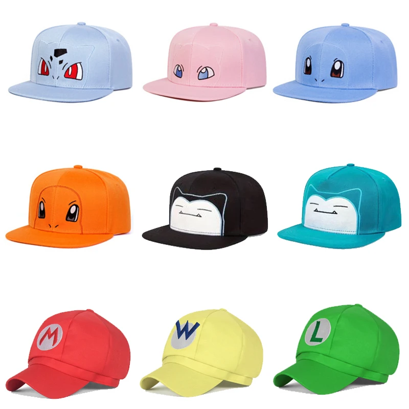 Pokemon Mew Snorlax Charmander Squirtle Baseball Cap Mario Bros Luigi Sun Hat Cartoon Anime Breathable Headgear for Kids Adult
Pokemon Mew Snorlax Charmander Squirtle Baseball Cap Mario Bros Luigi Sun Hat Cartoon Anime Breathable Headgear for Kids Adult