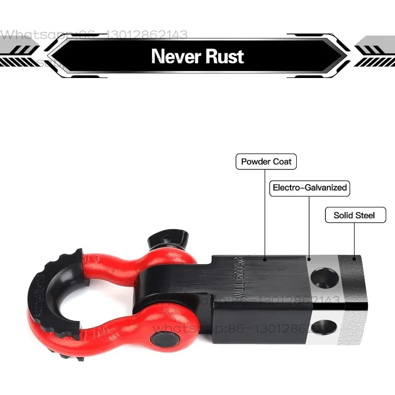 2026 Suitable For Shackle Hitch Receiver 2, 45K Lbs, 5/8' Screw Pin, 3/4' D Ring, Off-Road Towing Accessories, Red & Black
2026 Suitable For Shackle Hitch Receiver 2, 45K Lbs, 5/8' Screw Pin, 3/4' D Ring, Off-Road Towing Accessories, Red & Black