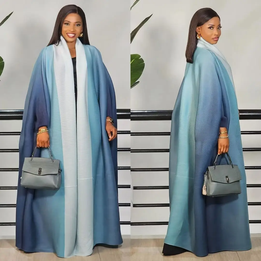Miyaki Dress, Large Robe, Pleated High-Elastic Cardigan, Gradient Patchwork, Batwing Sleeves, with Belt, Slim Fit, Elegant, Conservative, Socialite Fashion
Miyaki Dress, Large Robe, Pleated High-Elastic Cardigan, Gradient Patchwork, Batwing Sleeves, with Belt, Slim Fit, Elegant, Conservative, Socialite Fashion