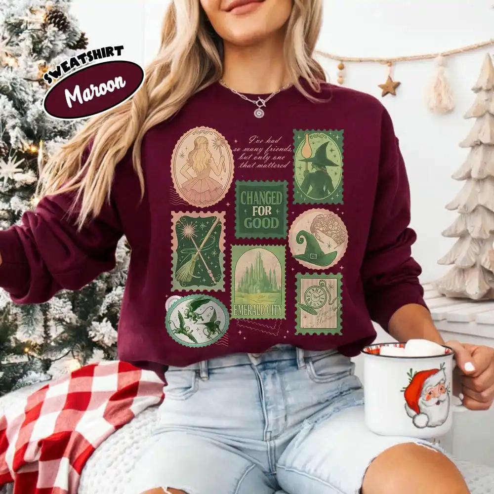 Wicked Changed for Good Stamps Sweatshirt Defy Gravity Broomstick Magic Wand Sweater Dark Acedemia Unisex Y2K Sweater Streetwear
Wicked Changed for Good Stamps Sweatshirt Defy Gravity Broomstick Magic Wand Sweater Dark Acedemia Unisex Y2K Sweater Streetwear