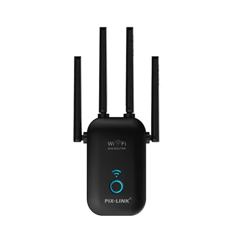 PIXLINK AC27 1200Mpbs WIFI Range Repeater Extender Wireless AC Dual Band Router/Repeater/AP/Home WiFi Booster/Quad Antenna
PIXLINK AC27 1200Mpbs WIFI Range Repeater Extender Wireless AC Dual Band Router/Repeater/AP/Home WiFi Booster/Quad Antenna