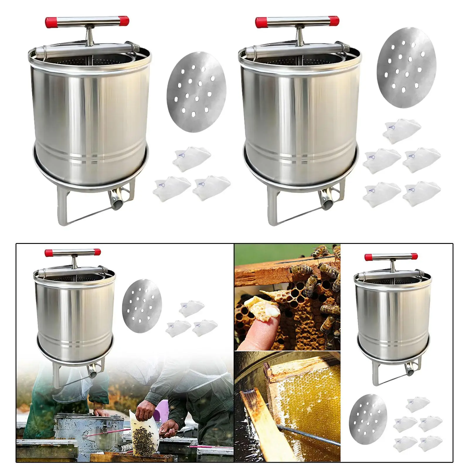 Honey Extractor Fruit Press Stable Base with T Hand Crusher Making for Olive Oil Vegetables Honeycomb
Honey Extractor Fruit Press Stable Base with T Hand Crusher Making for Olive Oil Vegetables Honeycomb