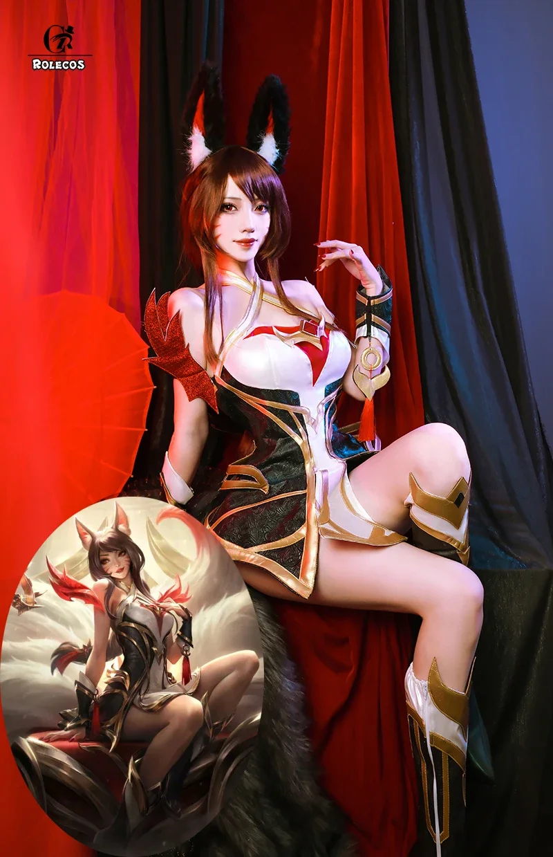CosplayROLECOS Game Immortalized Legend Ahri Cosplay Costume Women Roleplay Nine Tailed Demon Fox AhriSuit Halloween Full Set
CosplayROLECOS Game Immortalized Legend Ahri Cosplay Costume Women Roleplay Nine Tailed Demon Fox AhriSuit Halloween Full Set