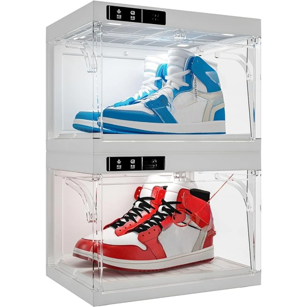 Auto-Opening Shoe Storage Box (2pack) White LED Smart Control Women's Luxury Bag Woman Shoe-shelf Cabinets for the Living Room
Auto-Opening Shoe Storage Box (2pack) White LED Smart Control Women's Luxury Bag Woman Shoe-shelf Cabinets for the Living Room
