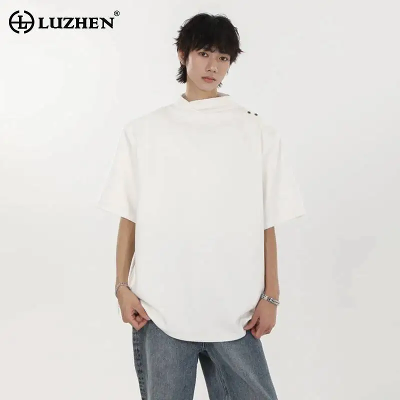 LUZHEN 2026 Summer New Original Stand Neck Short Sleeve T-shirts Men's Fashion Handsome High Quality Cotton Casual Tops JY7025
LUZHEN 2026 Summer New Original Stand Neck Short Sleeve T-shirts Men's Fashion Handsome High Quality Cotton Casual Tops JY7025