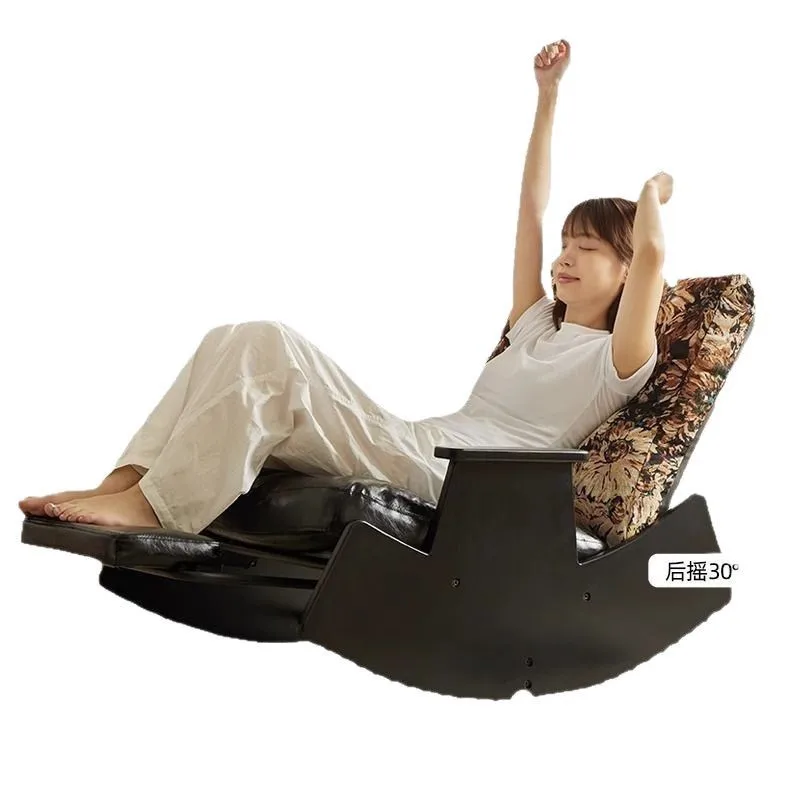 Solid wood rocking chair retro leisure recliner balcony single lazy sofa reclining sofa living room rocking chair 
Solid wood rocking chair retro leisure recliner balcony single lazy sofa reclining sofa living room rocking chair