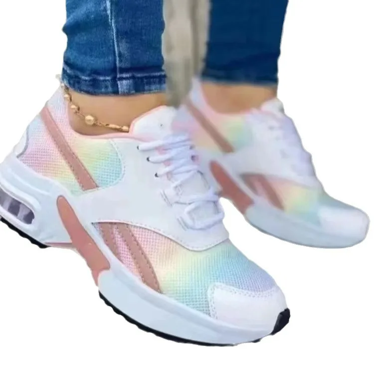 Large rainbow gradient thick soled sports shoes Women's Shoes Spring Casual Anti Slip Mesh Shoes Soft Soled Simple Flat Shoe
Large rainbow gradient thick soled sports shoes Women's Shoes Spring Casual Anti Slip Mesh Shoes Soft Soled Simple Flat Shoe