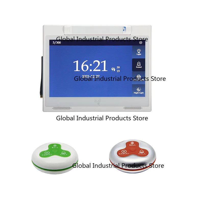 Wireless Restaurant Pager Waiter Calling System Touch Screen Receiver for Cafe Restaurant