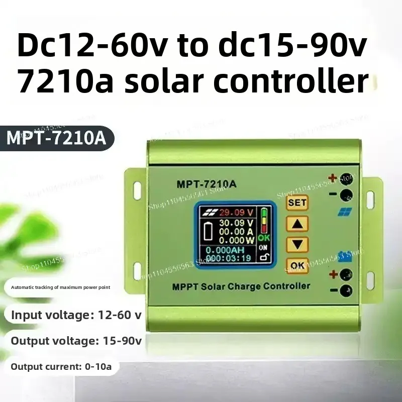 Солнечный контроллер MPT-7210A с ЖК-дисплеем, высокоэффективный модуль для зарядки аккумуляторов, вход DC12-60В, выход DC15-90В
Солнечный контроллер MPT-7210A с ЖК-дисплеем, высокоэффективный модуль для зарядки аккумуляторов, вход DC12-60В, выход DC15-90В