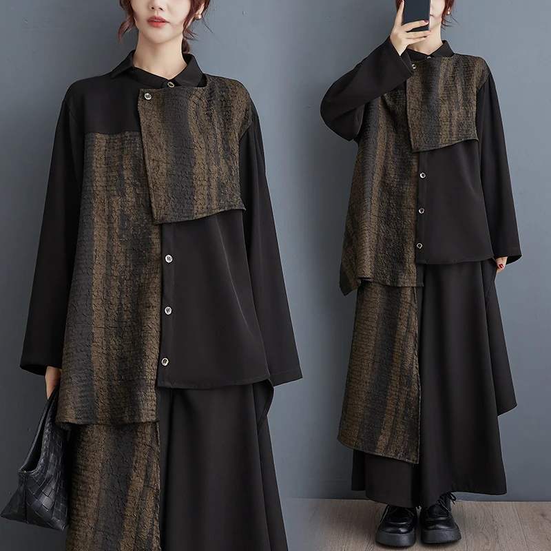 Loose Women's Artistic Style Shirt Pants Set Drapey Wide Leg Versatile Spring Autumn New Arrival Cotton Polyester Blend
Loose Women's Artistic Style Shirt Pants Set Drapey Wide Leg Versatile Spring Autumn New Arrival Cotton Polyester Blend