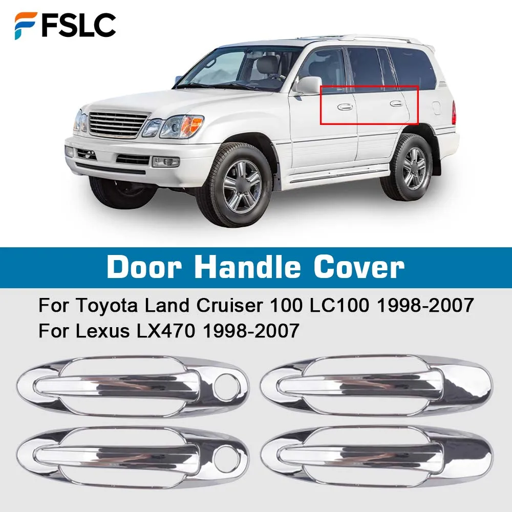 Door Handle Cover For Toyota Land Cruiser 100 LC100 Lexus LX470 1998-2007 Cars Accessories Chrome Silver Car Decoration
Door Handle Cover For Toyota Land Cruiser 100 LC100 Lexus LX470 1998-2007 Cars Accessories Chrome Silver Car Decoration