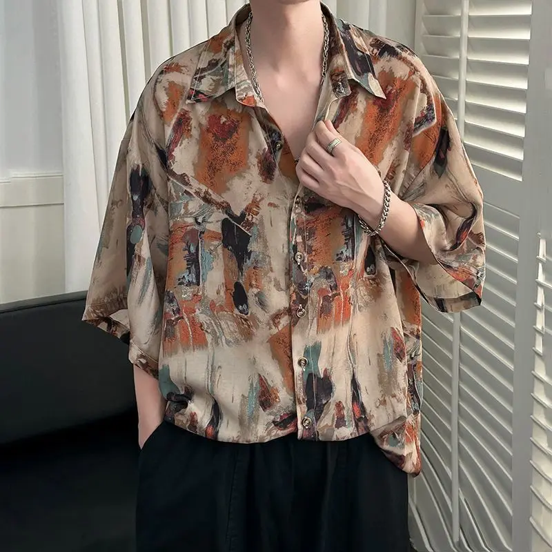 Premium Vintage Floral Shirt Men's Edgy Summer Viscose Short Sleeve Hong Kong Style 2026 New
Premium Vintage Floral Shirt Men's Edgy Summer Viscose Short Sleeve Hong Kong Style 2026 New