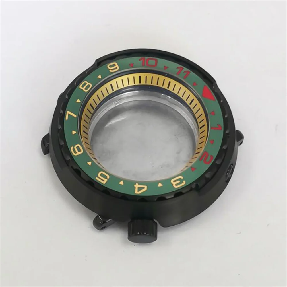 45mm Canned Case + Yellow Inner Ring + White Rubber Strap For NH35/NH36 Movement PVD Black Diving Case
45mm Canned Case + Yellow Inner Ring + White Rubber Strap For NH35/NH36 Movement PVD Black Diving Case