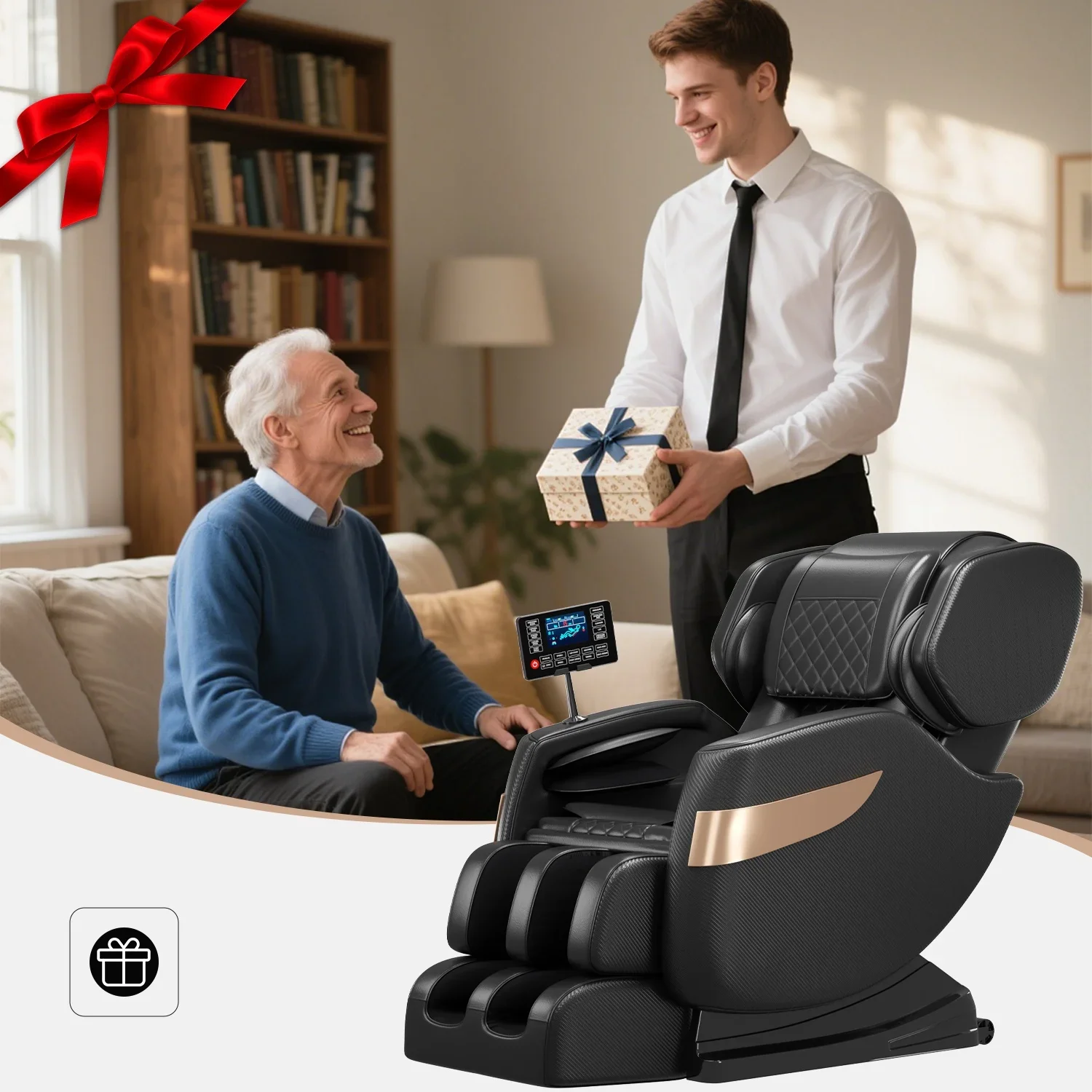 KEEHOME 2025 Zero Gravity Multifunctional Full Body Massage Chair with Foot Massage, Waist Heating, And Full Body Airbag Relaxation
KEEHOME 2025 Zero Gravity Multifunctional Full Body Massage Chair with Foot Massage, Waist Heating, And Full Body Airbag Relaxation