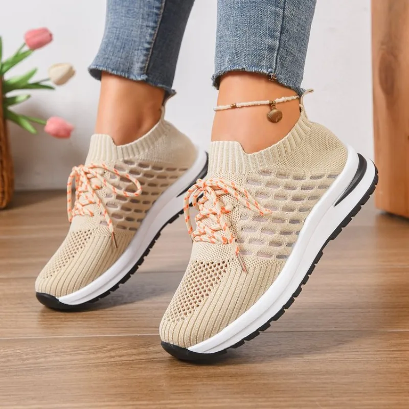 Shoes for Women 2026 Spring Autumn Breathable Mesh Platform Woman Sneakers Fashion Round Toe Solid Lace Up Casual Ladies Shoes
Shoes for Women 2026 Spring Autumn Breathable Mesh Platform Woman Sneakers Fashion Round Toe Solid Lace Up Casual Ladies Shoes