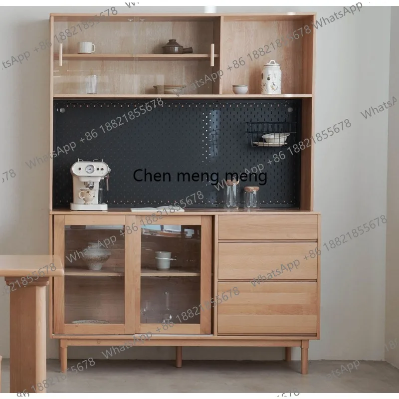 Solid wood beech modern simple side cabinet integrated against the wall large-capacity locker
Solid wood beech modern simple side cabinet integrated against the wall large-capacity locker