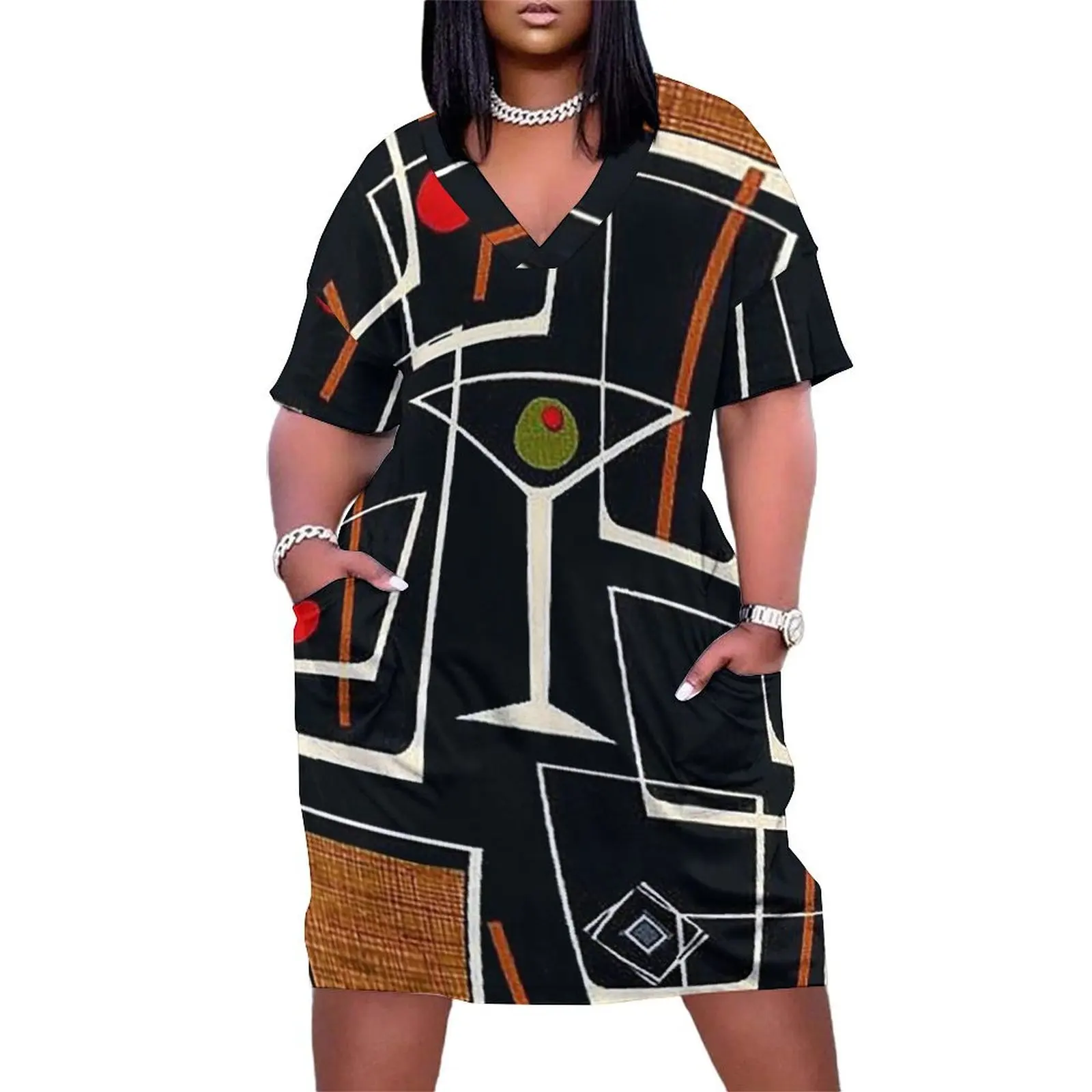 Mid Century Modern Cocktail Loose Pocket Dress Women's summer suit party dresses women Aesthetic clothing
Mid Century Modern Cocktail Loose Pocket Dress Women's summer suit party dresses women Aesthetic clothing