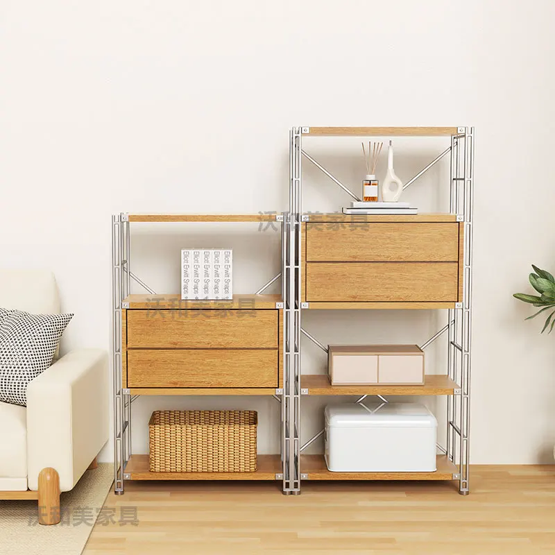 Wohemei Furniture Japanese Shelf Floor-to-ceiling multi-layer drawer storage shelf Simple microwave oven side cabinet
Wohemei Furniture Japanese Shelf Floor-to-ceiling multi-layer drawer storage shelf Simple microwave oven side cabinet