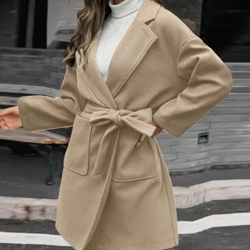 Y3NE Женское пальто с воротником с лацканами и открытой передней частью с поясом, длинная куртка
Y3NE Женское пальто с воротником с лацканами и открытой передней частью с поясом, длинная куртка