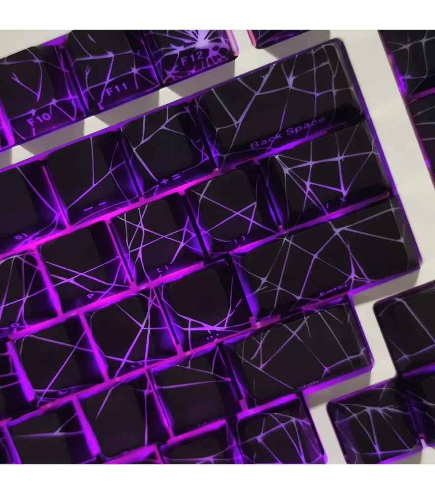 Spider web side engraved light-transmitting keycaps for mechanical keyboard 60/68/75/78/80/87/96/98/104
Spider web side engraved light-transmitting keycaps for mechanical keyboard 60/68/75/78/80/87/96/98/104