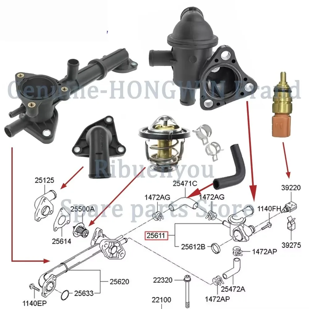 Carcasa l Termostato Refrigerante con Salida Agua para Hyundai Atoz Amica Kia Picanto 25632-02501 25611-02502 25650-02501 2562
Carcasa l Termostato Refrigerante con Salida Agua para Hyundai Atoz Amica Kia Picanto 25632-02501 25611-02502 25650-02501 2562
