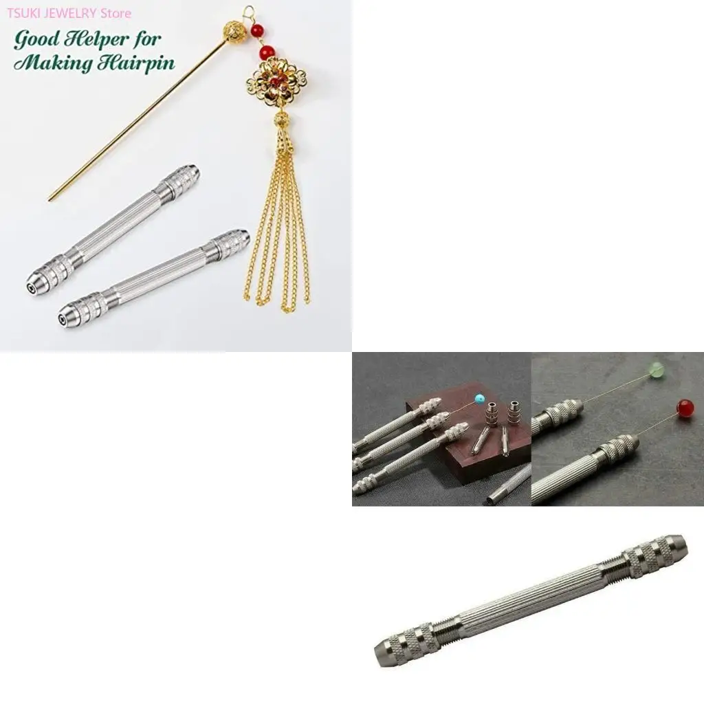 62KE Double Ended Pin Vise DIY Hand Drill Pin Vise Drill Wire Twisting Tools with Twist Drill Bit Set Jewelry Making Tools
62KE Double Ended Pin Vise DIY Hand Drill Pin Vise Drill Wire Twisting Tools with Twist Drill Bit Set Jewelry Making Tools