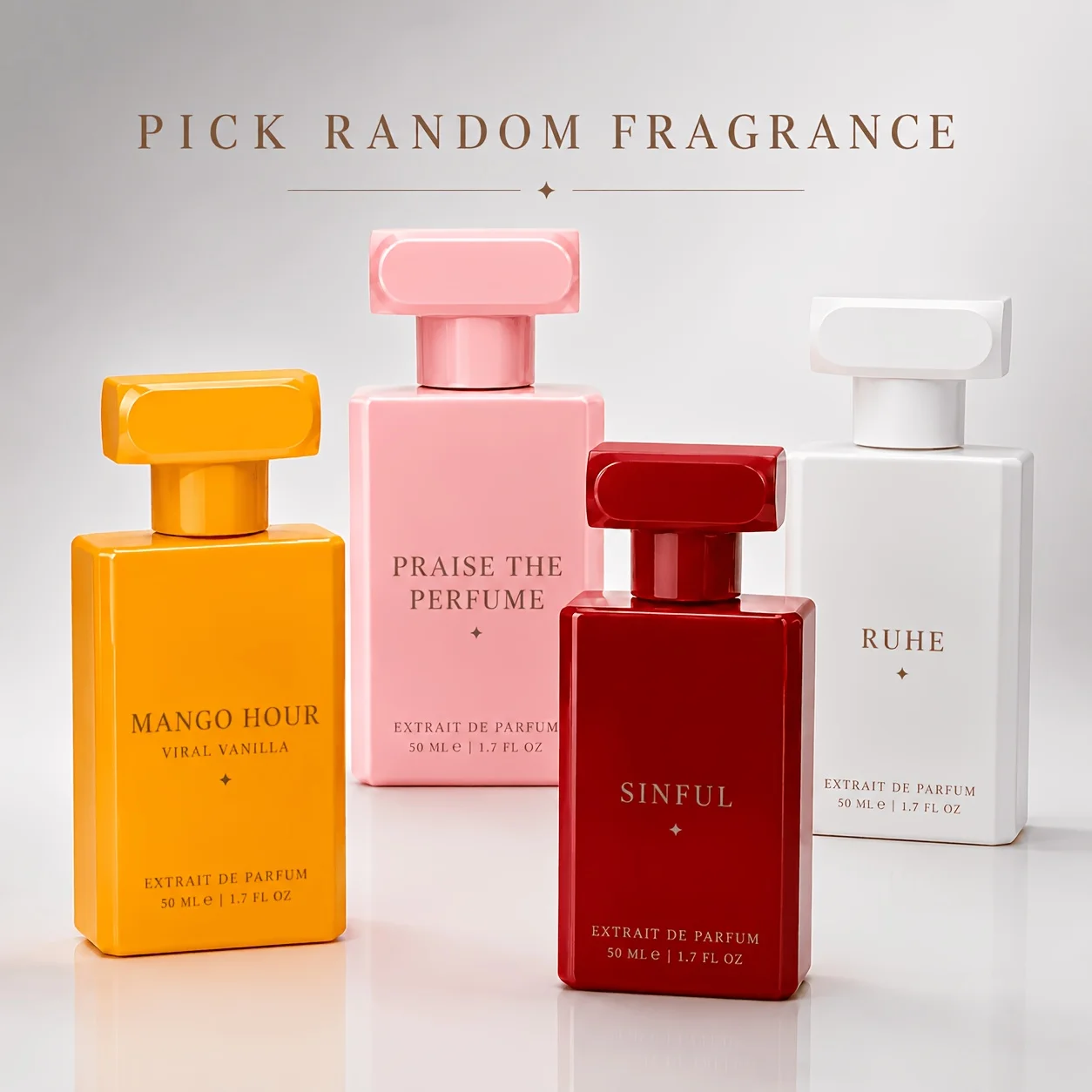 1pc 1.7Oz Women'S Perfume, Random Assorted Scents: Sweet, Fresh, Elegant, Warm, Fruity, Vintage And Creamy. Random Color And Pattern, Surprise Unboxing, Great Daily Fragrance And Gift
1pc 1.7Oz Women'S Perfume, Random Assorted Scents: Sweet, Fresh, Elegant, Warm, Fruity, Vintage And Creamy. Random Color And Pattern, Surprise Unboxing, Great Daily Fragrance And Gift