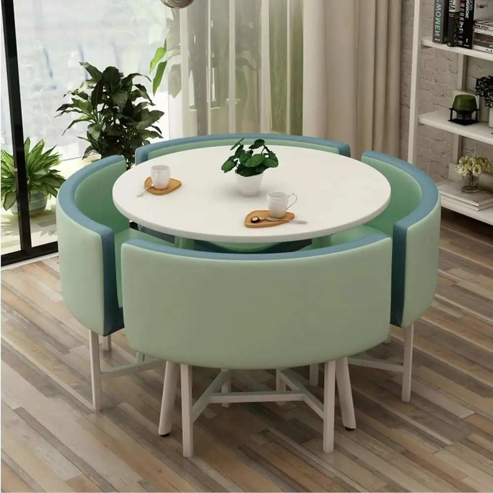 Elegant Round Dining Table Set with 4 Leatherette Chairs, Ideal for Kitchens, Breakfast Nooks, Offices, Cafes, Balconies, and Li
Elegant Round Dining Table Set with 4 Leatherette Chairs, Ideal for Kitchens, Breakfast Nooks, Offices, Cafes, Balconies, and Li