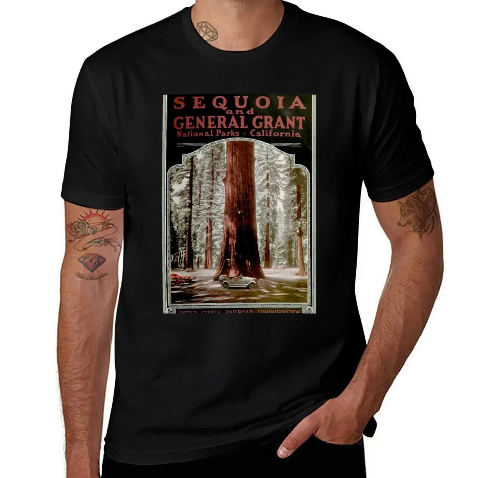 Vintage Sequoia National Park Illustrative Poster (1919) T-Shirt anime stuff cotton graphic tees Men's t-shirts
Vintage Sequoia National Park Illustrative Poster (1919) T-Shirt anime stuff cotton graphic tees Men's t-shirts
