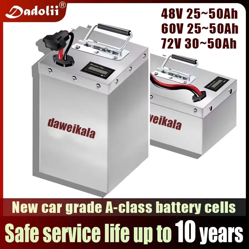 48V/60V/72V 40A/60AH/80AH LiFePO4 Battery Pack for Electric Tricycles - High-Capacity Lithium Iron Phosphate Battery with BMS Lo
48V/60V/72V 40A/60AH/80AH LiFePO4 Battery Pack for Electric Tricycles - High-Capacity Lithium Iron Phosphate Battery with BMS Lo