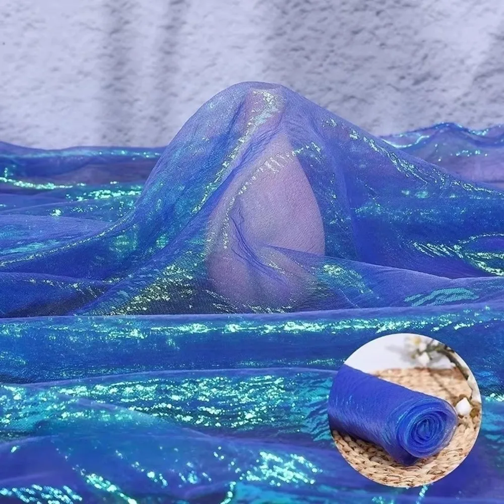100x140cm Rainbow Laser Yarn Fabric Wrinkled High-Density Organza Fabric Texture Designer Illusion Color Iridescent Organza
100x140cm Rainbow Laser Yarn Fabric Wrinkled High-Density Organza Fabric Texture Designer Illusion Color Iridescent Organza