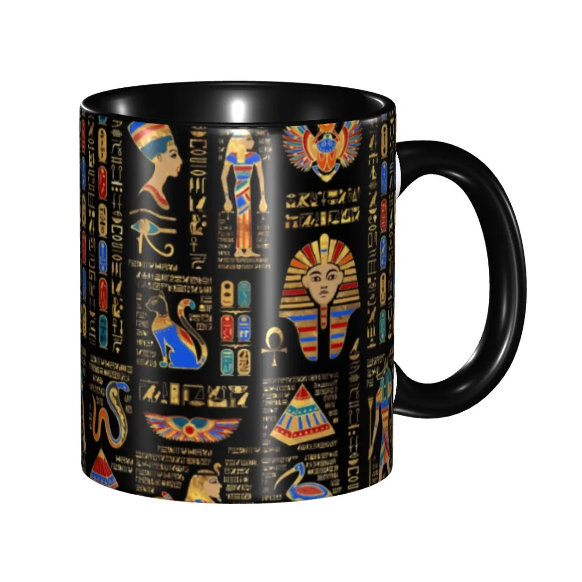 Egyptian Hieroglyphs And Deities On Black Coffee Mugs DIY Customized Ceramic Mug Cup Creative Present
Egyptian Hieroglyphs And Deities On Black Coffee Mugs DIY Customized Ceramic Mug Cup Creative Present
