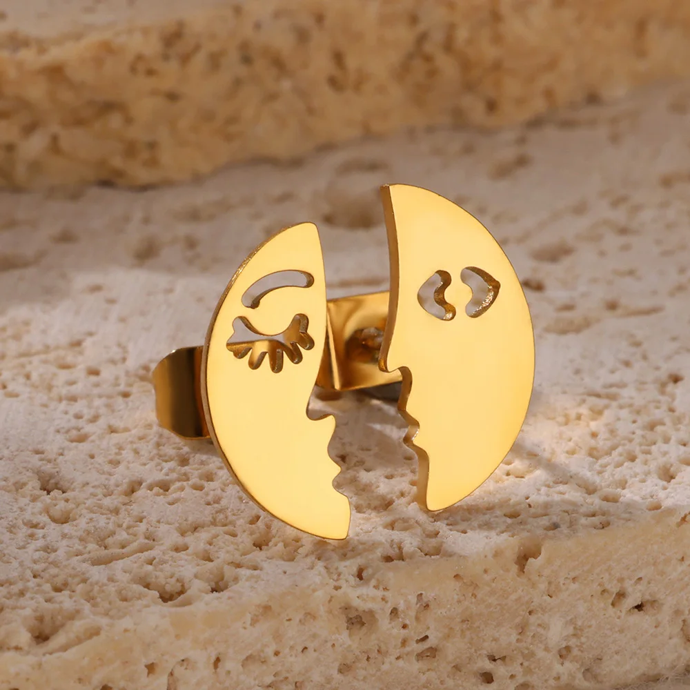10 шт., модные серьги-гвоздики с портретом Луны для женщин, золотые серьги из нержавеющей стали с геометрическим рисунком, ювелирные изделия для свадебной вечеринки, подарки
10 шт., модные серьги-гвоздики с портретом Луны для женщин, золотые серьги из нержавеющей стали с геометрическим рисунком, ювелирные изделия для свадебной вечеринки, подарки