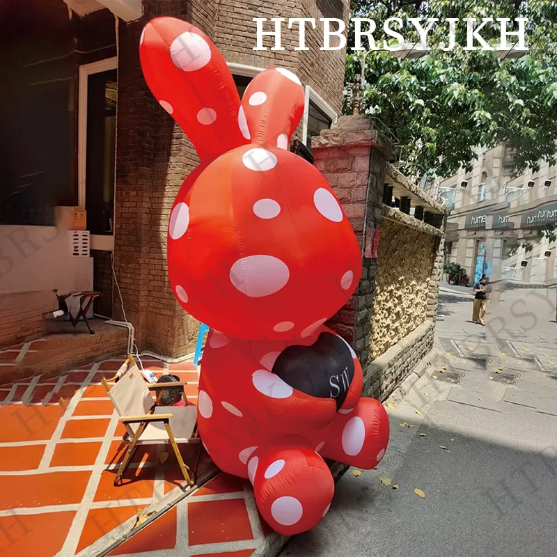 Inflatable Polka dot rabbit air model Red Polka dot rabbit holding a love heart sitting outdoor decorative props
Inflatable Polka dot rabbit air model Red Polka dot rabbit holding a love heart sitting outdoor decorative props