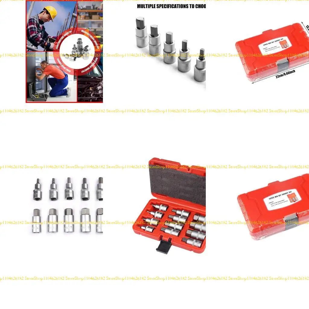 Q2Q4 12Pcs 1/2inch Drives Impact Hexagon Bit Socket Set H5 H6 H7 H8 H12 H14 H16 H17 H18 H19 H22 Hexagon Key Socket Set Hand Tool
Q2Q4 12Pcs 1/2inch Drives Impact Hexagon Bit Socket Set H5 H6 H7 H8 H12 H14 H16 H17 H18 H19 H22 Hexagon Key Socket Set Hand Tool