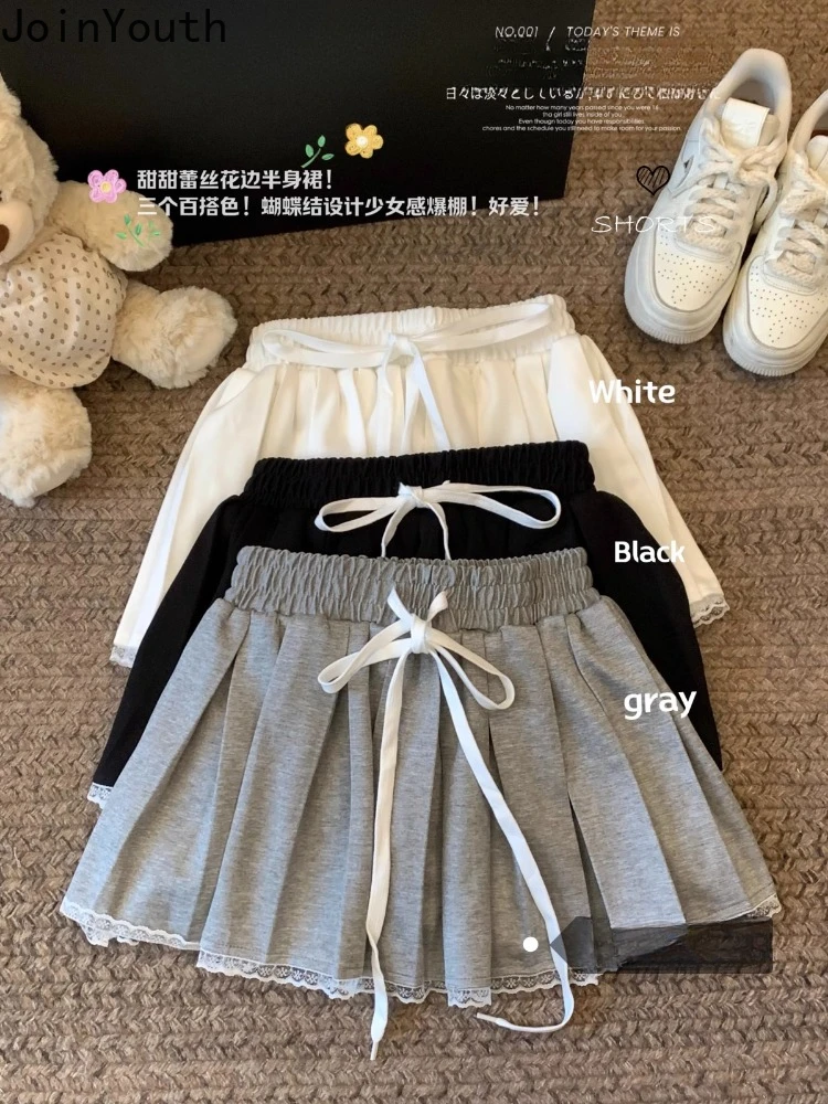 Sweet Mini Skirt Women Patchwork Lace Cute Jupe 2024 Faldas Mujer Korean Summer Saia High Waist A-line Bow Pleated Y2k Skirts
Sweet Mini Skirt Women Patchwork Lace Cute Jupe 2024 Faldas Mujer Korean Summer Saia High Waist A-line Bow Pleated Y2k Skirts