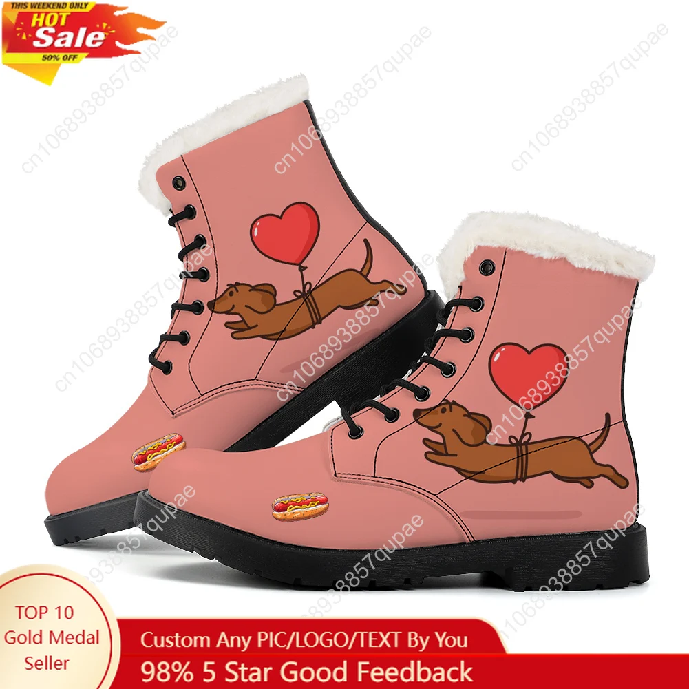 Cute Cartoon Sausage Dog Plush Boots Mens Women Hip Hop Teenager Shoes Casual Boot Light High Quality Couple Customize Shoe
Cute Cartoon Sausage Dog Plush Boots Mens Women Hip Hop Teenager Shoes Casual Boot Light High Quality Couple Customize Shoe