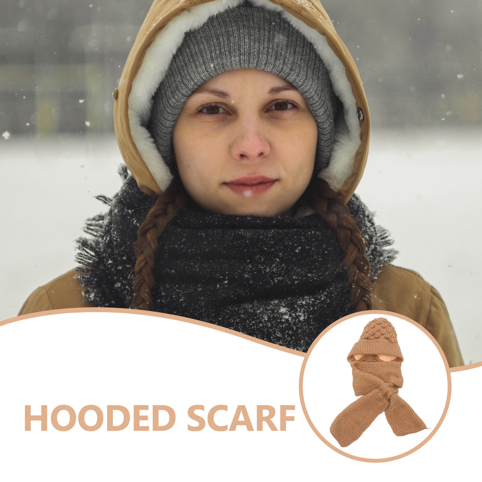 Warm Scarf Integrated Wool Hat Oversized Blanket Hoodie Hooded for Women Winter Keep Khaki with Miss
Warm Scarf Integrated Wool Hat Oversized Blanket Hoodie Hooded for Women Winter Keep Khaki with Miss