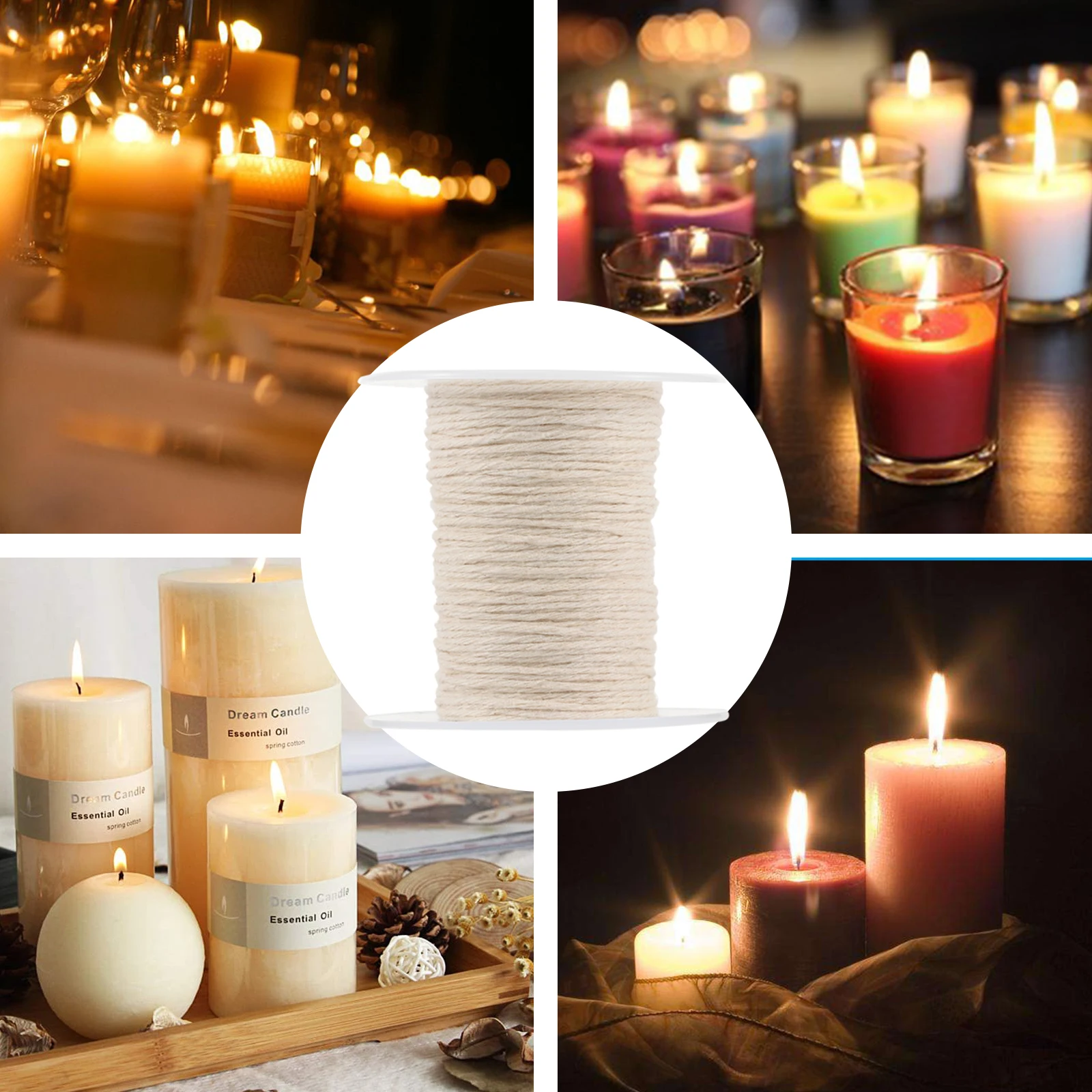 2 Rolls 60M Pure Cotton Wicks Eco-Friendly Biodegradable DIY Craft Supplies Natural Material for Homemade Candles Wick
2 Rolls 60M Pure Cotton Wicks Eco-Friendly Biodegradable DIY Craft Supplies Natural Material for Homemade Candles Wick
