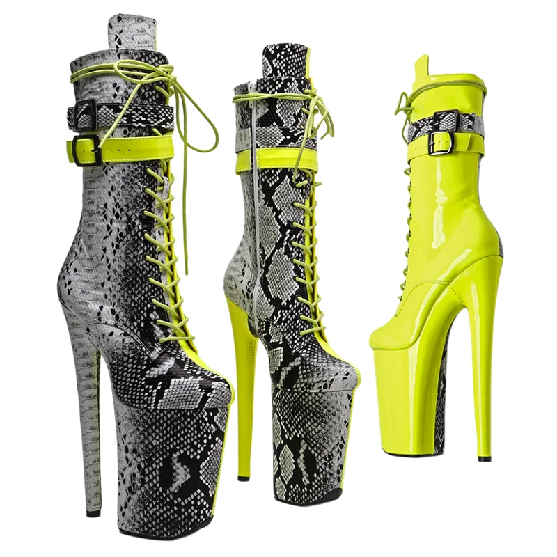 Leecabe 23CM/9inches Snake with Patent PU upper stripper heel Trend fashion platform High Heels Pole Dance boot
Leecabe 23CM/9inches Snake with Patent PU upper stripper heel Trend fashion platform High Heels Pole Dance boot