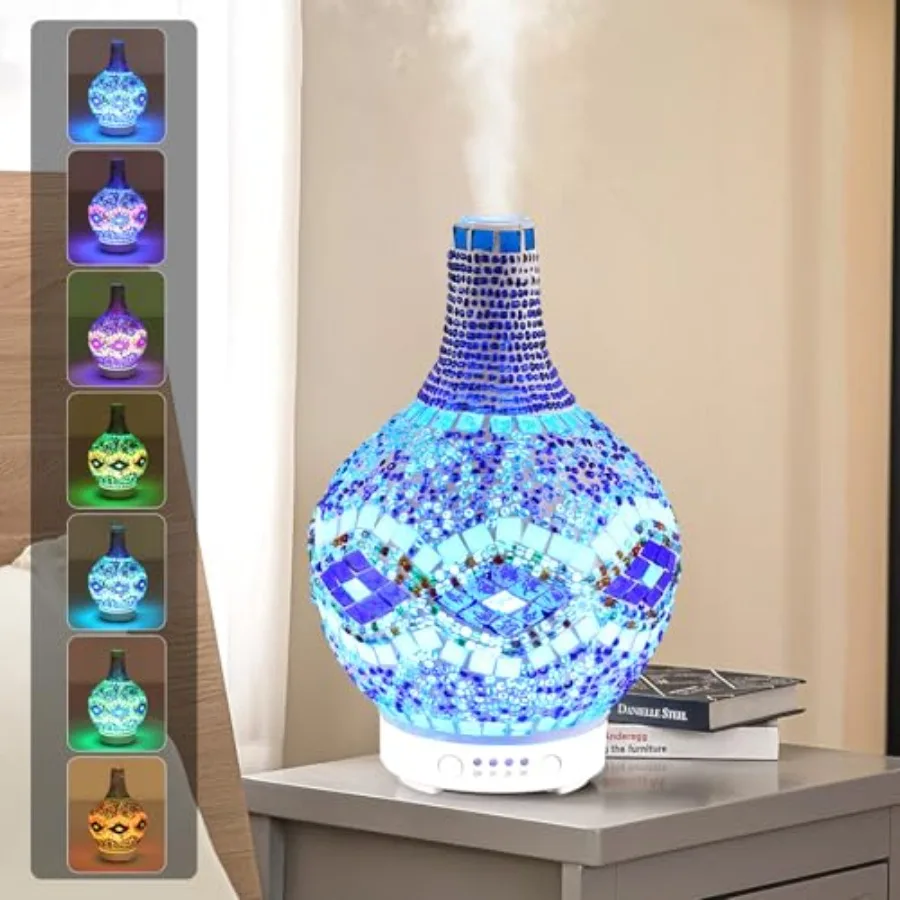 Mosaic Glass Essential Oil DiffuserTiffany Aromatherapy Diffuser 100ml Turkish Moroccan Color Changing Aroma Ultrasonic Diffuse
Mosaic Glass Essential Oil DiffuserTiffany Aromatherapy Diffuser 100ml Turkish Moroccan Color Changing Aroma Ultrasonic Diffuse