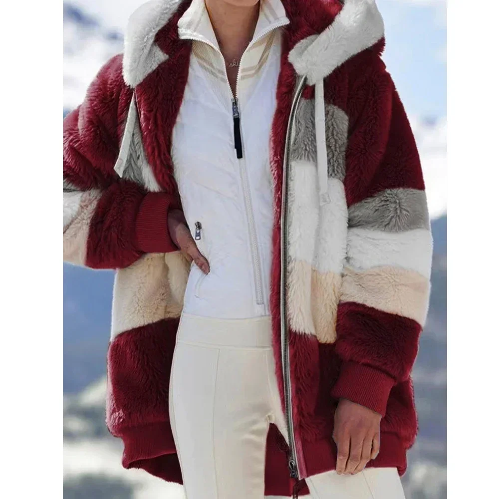 Winter Coat Woman Down Jacket 2024 Hooded Zipper Ladies Jacket Spliced Stitch Cashmere Women Jacket Stitching Plaid Ladies Coats
Winter Coat Woman Down Jacket 2024 Hooded Zipper Ladies Jacket Spliced Stitch Cashmere Women Jacket Stitching Plaid Ladies Coats