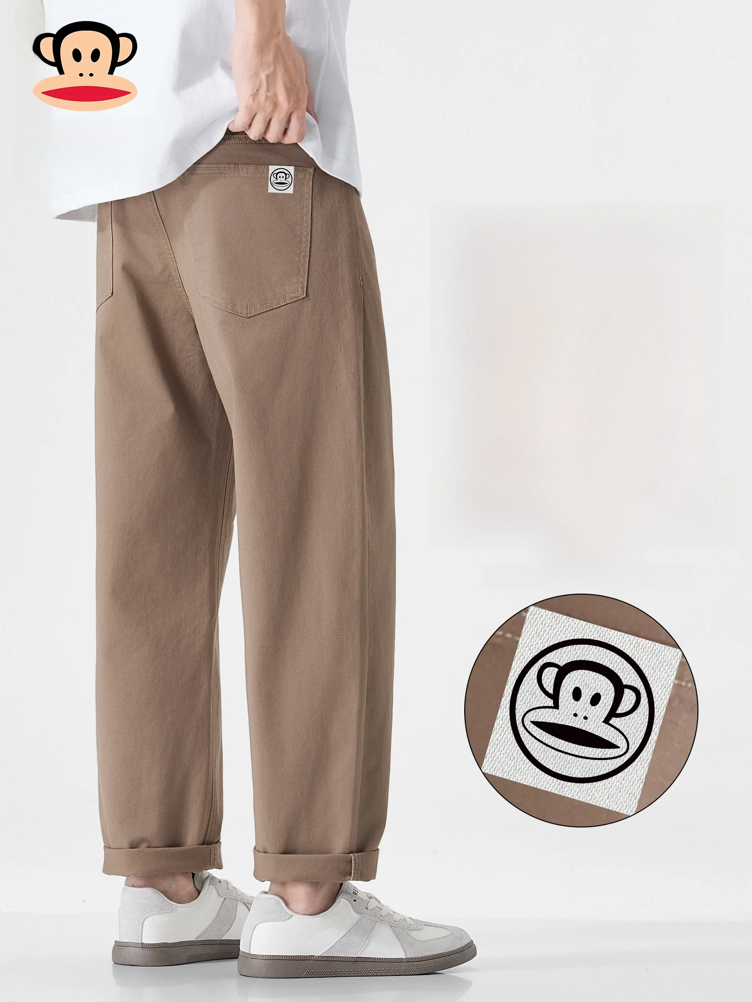 PaulFrank Men's Casual Loose Straight Leg Pants Elastic Pure Color Spring Comfortable Workwear Trousers American Trendy Brand
PaulFrank Men's Casual Loose Straight Leg Pants Elastic Pure Color Spring Comfortable Workwear Trousers American Trendy Brand